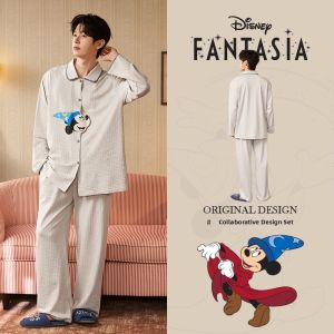 GONGDIE | Soft and Light Cotton Couples Sleepwear Long Sleeve Set