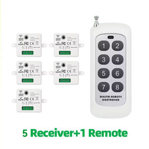 Wireless remote control switch 110V to 220V AC power supply 1 relay 433MHz receiving module for learning-type remote control