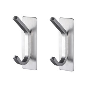 4pcs Towel Hooks Self Adhesive Bathroom Hooks 304 Stainless Steel Bathrobe Hooks  Storage Hanger Strong Adhesion Stick Wall Hook