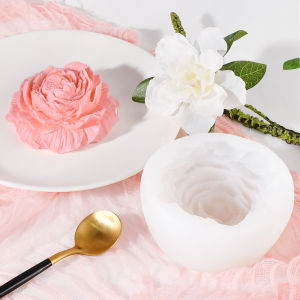 Peony Flower Mousse Cake Mold DIY Trending Creative Ice Cream Flower Chocolate Handmade Soap Silicone Mold