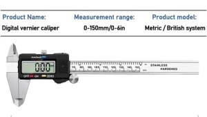 OLOEY | Digital Stainless Steel Caliper 0-150mm Precision Measuring Tool for Engineering Metalworking Accurate Digital Caliper