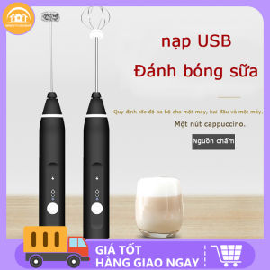 【HCM Vận Chuyển Nhanh】[HÀNG CÓ SẴN]Máy đánh Trứng Cầm Tay Kèm Máy Tạo Bọt Cafe Chạy Điện Sạc USB