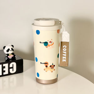 Cốc Giữ Nhiệt Bằng Thép Không Gỉ 316 Dễ Thương Di Động Cho Nữ Cốc Nước Đi Kèm Dây Thừng Hình Con Chó Salami Cốc Đựng Nước Cho Học Sinh