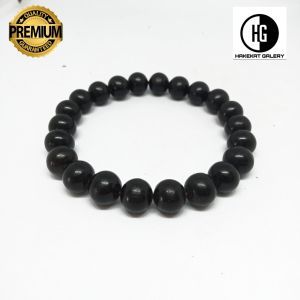 gelang kayu kelor hitam benang karet h182