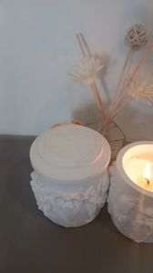 Nến Thơm Vân Tròn Có Nắp Đậy Thư Giãn Cháy Hơn 72 Tiếng Liên Tục