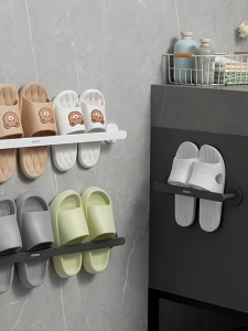 Ecoco Aluminum Slipper Rack Wall-mounted Shoe Rack Storage Hanging Organizer Durable Waterproof 3Length