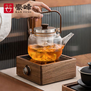 2025 New Electric Ceramic Stove Tea Brewer Home Use Glass Tea Pot Steaming Cooking Handle round Shape Tea Pot for Gift