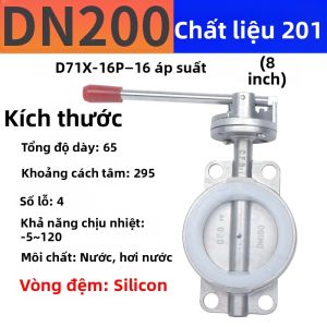 MEINWAY | Van Bướm Kẹp Tay Điều Chỉnh Inox 304 Dây Chuyền Mềm