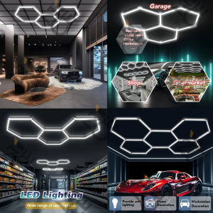 1/3/5 Holes Hexagon LED Lighting Car Detail Garage Workshop Retail Light Honeycomb Hex Car wash light