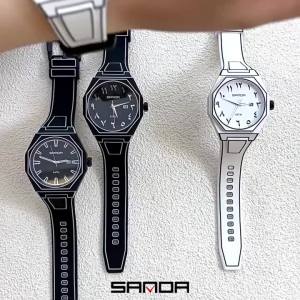 SANDA Top Brand Luxury Mens Quartz Watch Waterproof Calendar Luminous Creative Series Mens Quartz Wristwatch Relógio Masculino