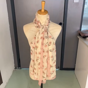 Tudung Gradient Floral Printed Hijab Muslim Chiffon Shawl Colorful Lotus Scarf Thin Travel Beach Scarf for Women