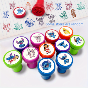 12/36Pcs Lilo & Stitch Stamp Party Favors Stitch Theme Seal Birthday Giveaway for Kids Boys Fun Souvenir Baby Shower Stampers