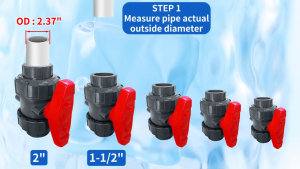 PVC Ball Valve Liv Join UPVC Double Union Ball Valve Plastic Ball Valve Liv Connectors Straight through Valves