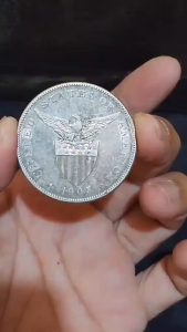 1905 Uspi One Peso Philippine Coin With Luster Silver