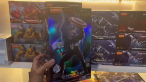 Mô Hình Blokees Captain America (Champion Class) - Marvel Hero - Có Khiên Và Búa Thần