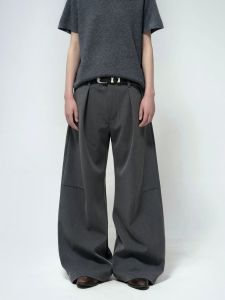 7HILL Wide Leg Pants Pleated Draped Trousers 3D Tailoring Silhouette Fashionable Urban Style Youthful Spring Summer Casual