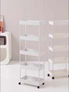 Rak Troli Serbaguna Plastik Roda Tingkat / Rak Susun Dapur Kamar Mandi bertingkat / Rak Troli Susun Plastik Serbaguna