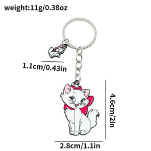 Bandai | Marie Cat Keychain Cute Anime Figure Kawaii Schoolbag Pendant Toy Gift for Friends