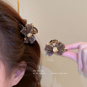 2024 New Arrival Diamond Bows Small Hairpin Womens Temperamental Bangs Clip Side Cropped Hair Clip Small and Exquisite Small Jaw Clip