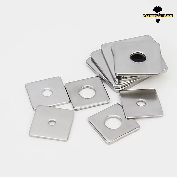 แหวนรอง 4 เหลี่ยม สี่เหลี่ยม ขอบมน สแตนเลส 304 M3 M4 M5 M6 M8