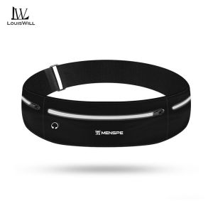 LouisWill Sports Waist Pack Bag Pouches Waist Belts Bag Cross Body Bag Chest Bag Adjustable Running Pouch Waterproof Crossbody Bag Money Phone Waist Fanny Pack Jogging Belt Fanny Pack With Reflective Strip for Workouts Sports Outdoor