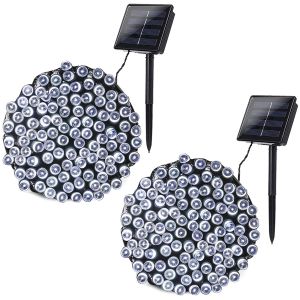 Solar Christmas Lights 10meters 100LED 8 Modes Waterproof Solar Christmas Lights Outdoor (White) CL-6
