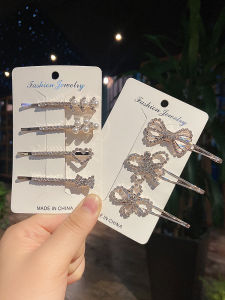 Korean Japanese Water Diamond Adult Hair Accessories Side Clips Elegant Simple Hair Decorations Bangs Hair Clips Fringe Hairpins