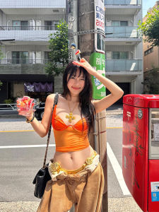 YOZO STUDIO Mint Wave French ลูกไม้ นุ่ม แหวนเหล็ก ผ้าไหม ตาข่าย ดูผ่าน สายคล้อง ผู้หญิง สไตล์ Ins เสื้อกั๊ก เสื้อกล้าม ฤดูร้อน 2024