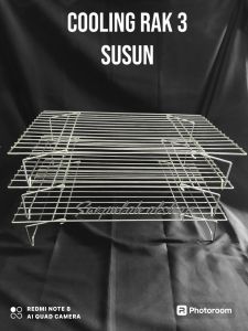 Cooling Rak Susun 3 Alas pendingin kue bisa dilipat
