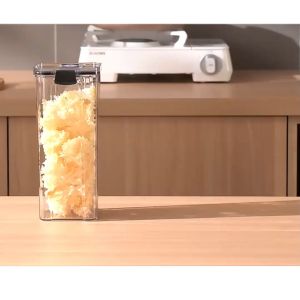 Hộp đựng thực phẩm trong suốt hộp nhựa bảo quản đồ khô có nắp cài khóa kín chống nước ẩm mốc tiện dụng cho nhà bếp
