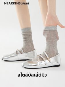 NEARKINS | Summer Thin Cotton Mesh Ballet Style Womens Slouch Socks