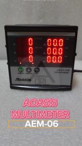 AOASIS AEM-06 3 PHASE MULTIMETER | VOLTMETER / AMMETER | 0-500VAC C.T. x5 10/5a up to 9995/5a | VAT INCLUDED PRICES