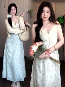 Bộ Đầm và Áo Cardigan Phong Cách Resort cho Phụ Nữ Size Lớn