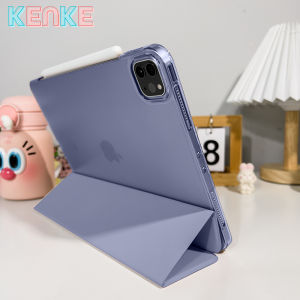 KENKE เคส iPad เคสแข็งโปร่งใสสำหรับ iPad Pro 11 นิ้ว mini 6 mini A17 pro iPad 10.2 นิ้ว Gen 9 8 7 iPad 5 iPad 6 Air 1 Air 2 Pro 12.9 Air 4 Air 5 Case iPad 10 Cover เข้ากันได้กับ ดินสอ ฝาครอบ ปลุก/นอนหลับอัตโนมัติ