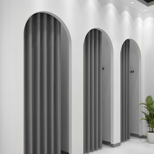 High-End Velvet Dressing Room Door Curtain Clothing Store Try-On Room Curtain Logo No Punching Required Fabric Door Curtain