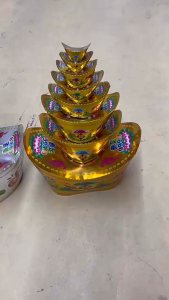 10PCS Yuan Bao Kertas Sembahyang Kim Cua Untuk Sembahyang Leluhur Ceng Beng Kertas Sembahyang Sepasang Di Kirim Dalam Keadaan Belum Di Rakit