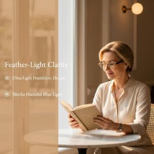 *Smart Zoom Presbyopia Glasses Anti Blue Light Comfortable Nose Pad Reading Eyeglasses for Seniors Home Long Time Reading