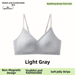 seamless bra Cup Size Enhancement Gather Soft Support Seamless Nude Feeling Fine Straps Aesthetic Back Bra