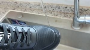 COD Leather waterproof shoes mens sports running shoes casual shoes black work shoes sneakers