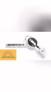 SPARK CART 1pcs Retractable ID Holder Clip Lanyard Telescopic Burglar Key Chain Metal ID Badge Holder with Keyring