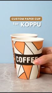 Paper Cup 8 Oz Motif Koppu (240ml) / Gelas Kertas Kopi Teh Motif Panas Cup Saja 50pcs