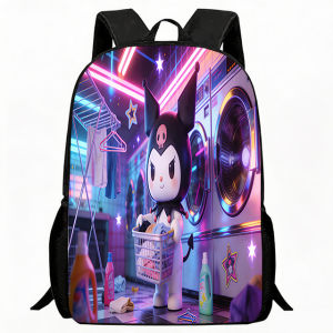 Sanrio | Kids Bag Cool Tech Puppy Chef Print Children Backpack Futuristic Smart Kitchen Design School Bag Durable Lightweight Bookbag f