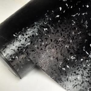 Premium PET Black Flame Pattern Carbon Fiber Vinyl Wrap Film With Air Release Self Adhesive DIY Car Motorcycle Bicycle Sticker