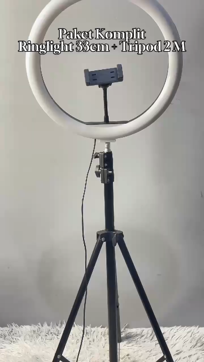 RING LIGHT 33CM TRIPOD METER PAKET RING 33CM TRIPOD