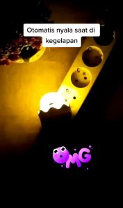 LAMPU TIDUR LED SENSOR CAHAYA HEMAT ENERGI / LAMPU MALAM EGG TELUR AYAM BEBEK / LAMPU KAMAR ANAK LAMPU HIAS