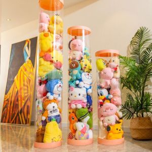 Plush Doll Storage Bucket Rotatable Doll Childrens Toy Doll Storage Artifact Basket Storage Box PET Plastic Box
