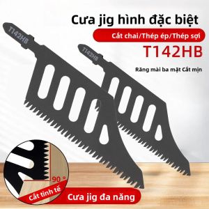 T142HB Không Đều Đường Cong Lưỡi Cưa T-Shank Mỹ Răng Thô Điện Gỗ Ghép Hình Dụng Cụ Phụ Kiện 1/5/10 Bộ