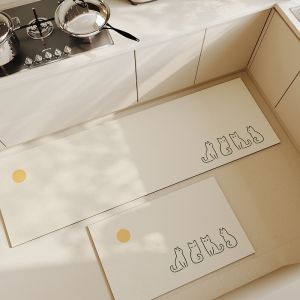 Diatom mud kitchen floor mat anti slip oil proof absorbent mat non washable erasable dirt resistant easy to maintain