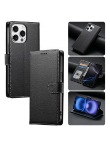 Retro Flip Cover Style Protective Phone Case for Xiaomi 15 Ultra POCO X7 Pro/F6/C75/C61 Full Card Insertion Shockproof Pure Color