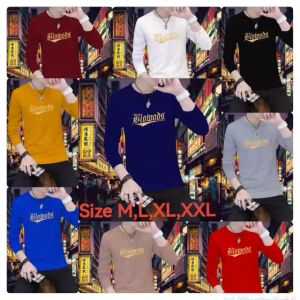 Bisa COD Sweater Keren Crewneck Elegan Kaos Pria Trendy Sweatshirt Kasual Sweter Cowok Baju Blowods